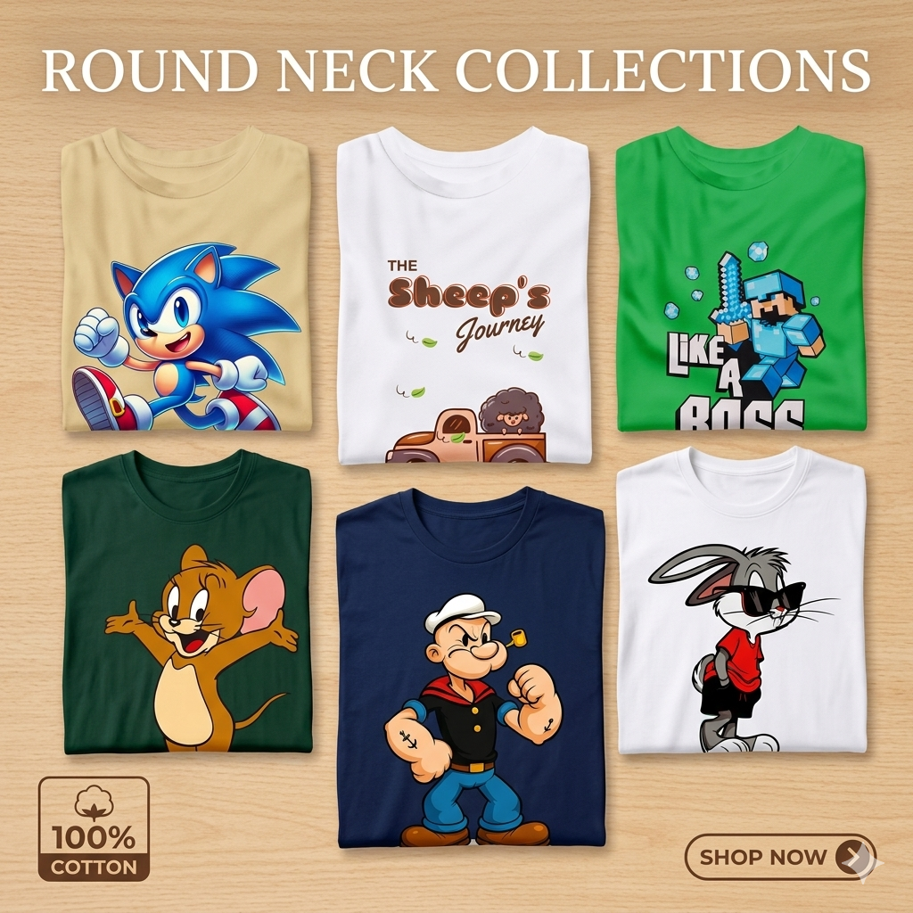 Kids Round Neck Tees